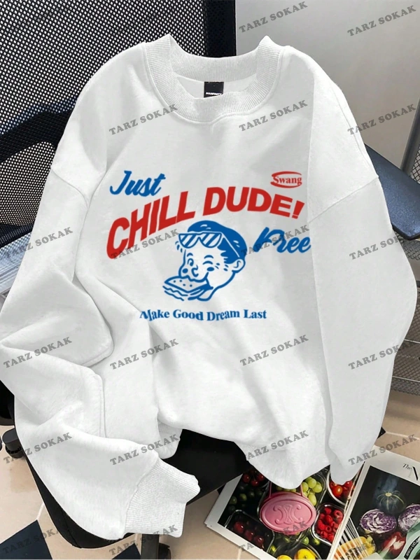 Y2K YENİ SEZON SSWEAT HARAJUKA KUROMİ RETRO KOD 1522 Haki