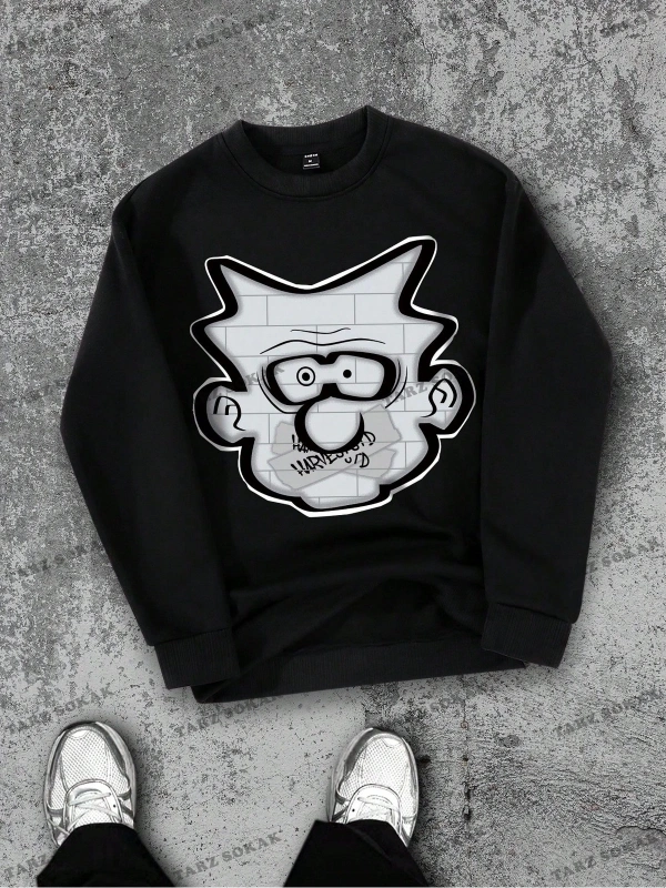 Y2K YENİ SEZON SSWEAT HARAJUKA KUROMİ RETRO KOD 1601 Siyah