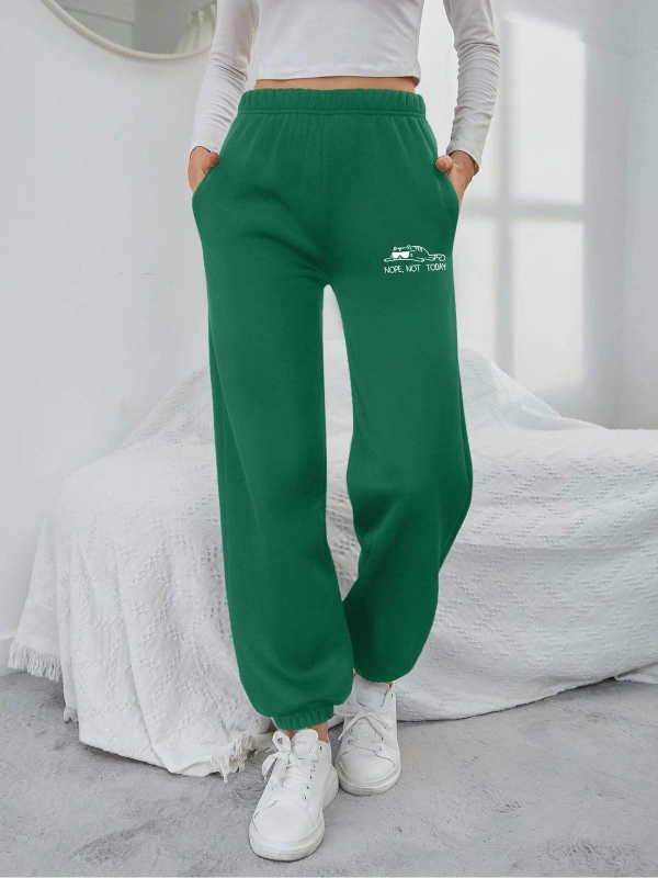 Yatan Kedi Baskılı Unisex Eşofman Altı Daxis Sportwear