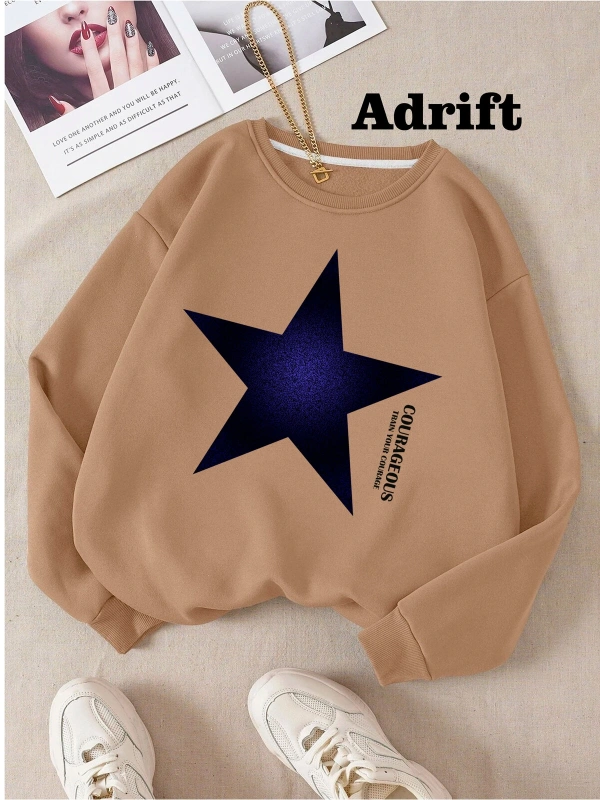 Yıldız Y2k Harajuka Style Sokak Trend Tasarım Harajuku/gotik Bej