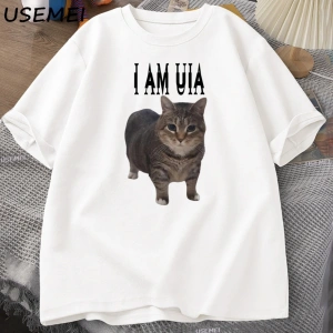 Ben Uia Kedi T-shirt Erkek Kadın Hip Hop Müzik Pamuk Kısa Kollu Yuvarlak Boyun Tshirt erkek 2875