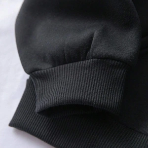 . Essnce Butterfly Print Kangaroo Pocket Drawstring Lined Hoodie Siyah