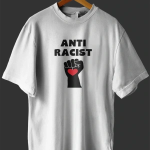 -wed Anti Racist Tasarım Baskılı Oversize T Shirt
