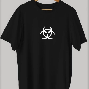 -wed Biyolojik Tehlike Baskılı Oversize T-shirt ( Tişört )sokak Tarzı