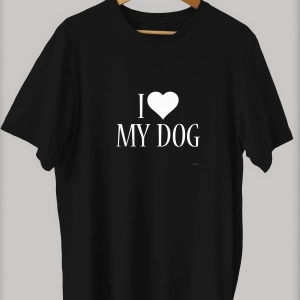 -wed I Love My Dog Baskılı Oversize T-shirt ( Tişört )sokak Tarzı