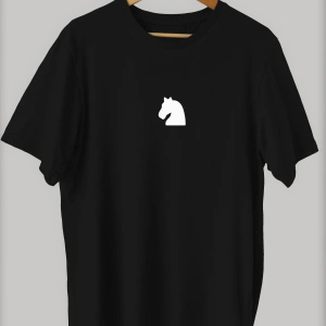 -wed Satranç At Baskılı Oversize T-shirt ( Tişört )sokak Tarzı