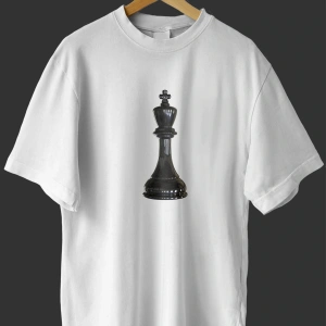 -wed Satranç Taşı Tasarım Baskılı Oversize T-shirt ( Tişört )