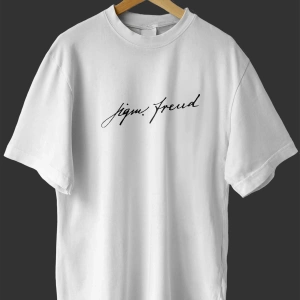 -wed Sigmund Freud Imza Tasarım Baskılı Oversize T-shirt ( Tişört )sokak Tarzı