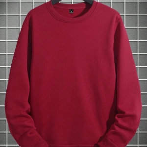 1 Adet Bol Kesim Erkek Düz Yuvarlak Yaka Sweatshirt