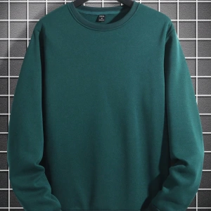 1 Adet Bol Kesim Erkek Düz Yuvarlak Yaka Sweatshirt