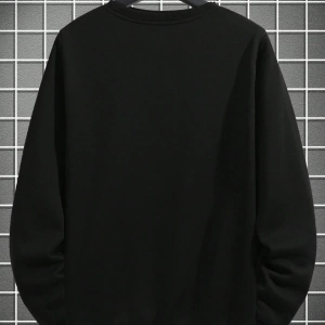 1 Adet Bol Kesim Erkek Düz Yuvarlak Yaka Sweatshirt