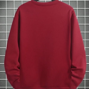 1 Adet Bol Kesim Erkek Düz Yuvarlak Yaka Sweatshirt