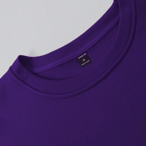 1 Adet Bol Kesim Erkek Düz Yuvarlak Yaka Sweatshirt
