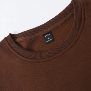 1 Adet Bol Kesim Erkek Düz Yuvarlak Yaka Sweatshirt