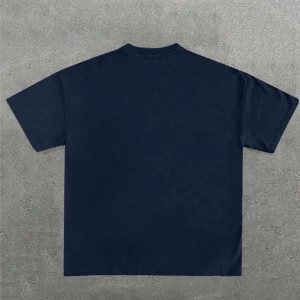 1 Adet Büyük Boy Erkek Moda İsa Haçı Baskılı Tişört, Rahat Sokak Giyimi, Unisex, Tüm Mevsimle