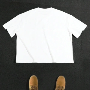 1 Adet Erkek Düz Renk Slim Fit Kısa Kollu Tişört, Yaz İçin Moda