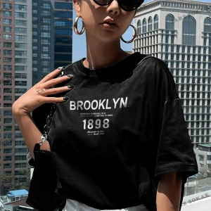 1898 Brooklyn Beyaz Oversize Salas Boyfriend Kadın