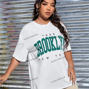 1898brooklyn Baskılı Oversize Kalıp Unisex T-shirt