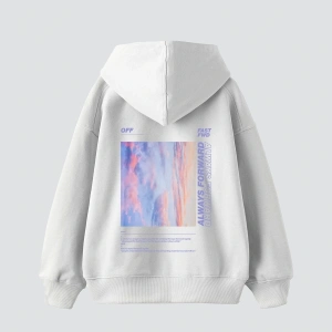 1989 Sırt Baskılı Oversize Unisex Premium Beyaz