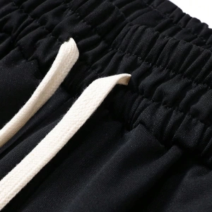 2 adet Erkek Düz Renk Gevşek Bağcıklı Bel Eşofman Altı, Fitness ve Koşu Jogger Pantolonu, İlk