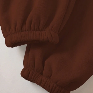 2 Adet/Takım Düz Renk Uzun Kollu Kapşonlu Üst Ve Spor Pantolon