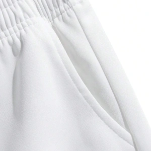 2 adet/takım Erkek Yaz Rahat Spor Düz Renk Mürettebat Tişört ve Şort Takımı