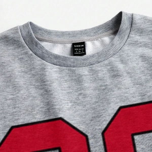 2 adet/takım Kadın Rahat 23# Bol Mürettebat Yaka Büyük Boy Sweatshirt ve Bağcıklı Pa