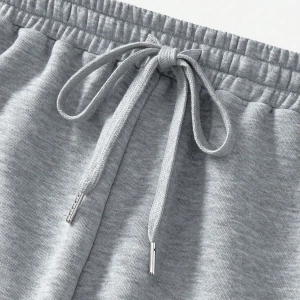 2 adet/takım Kadın Rahat 23# Bol Mürettebat Yaka Büyük Boy Sweatshirt ve Bağcıklı Pa