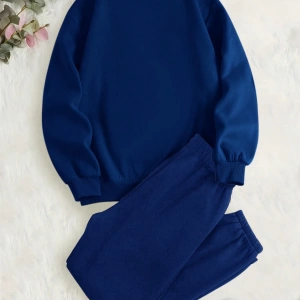 2 Adet/Takım Rahat Ayı Baskılı Sweatshirt Ve Eşofman Altı, Sonbahar/Kış