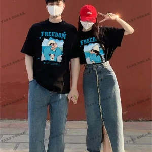 2 Adet Tir Harajuku Style Çift Sevgili Kombinleri Couple Clothing Yeni Sezon