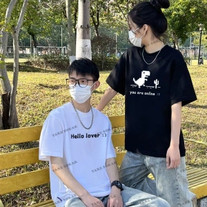 2 Adet Tir Harajuku Style Çift Sevgili Kombinleri Couple Clothing Yeni Sezon