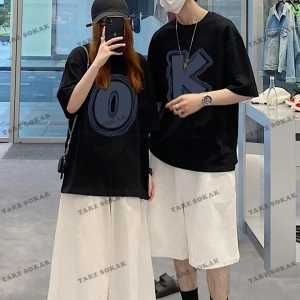 2 Adet Tir Harajuku Style Çift Sevgili Kombinleri Couple Clothing Yeni Sezon