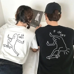 2 Adet Tir Harajuku Style Çift Sevgili Kombinleri Couple Clothing Yeni Sezon
