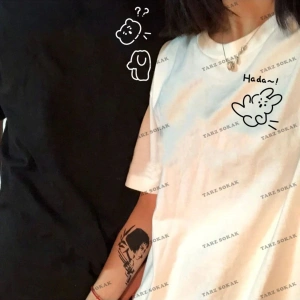 2 Adet Tir Harajuku Style Çift Sevgili Kombinleri Couple Clothing Yeni Sezon