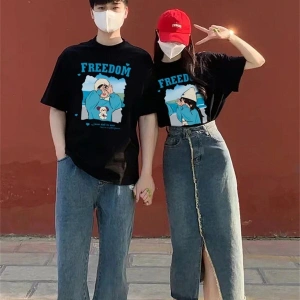2 Adet Tir Harajuku Style Çift Sevgili Kombinleri Couple Clothing Yeni Sezon