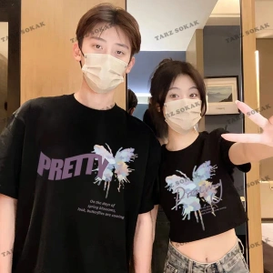 2 Adet Tir Harajuku Style Çift Sevgili Kombinleri Couple Clothing Yeni Sezon