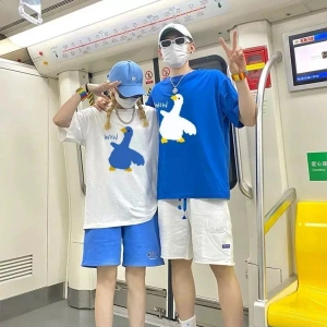 2 Adet Tir Harajuku Style Çift Sevgili Kombinleri Couple Clothing Yeni Sezon