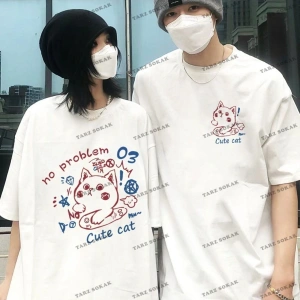 2 Adet Tir Harajuku Style Çift Sevgili Kombinleri Couple Clothing Yeni Sezon