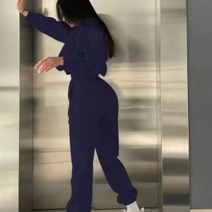 2li Büyük Beden Günlük Harfli Grafik Polar Sweatshirt ve Eşofman Altı Takımı, Sonbah
