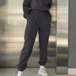 2li Büyük Beden Günlük Harfli Grafik Polar Sweatshirt ve Eşofman Altı Takımı, Sonbah