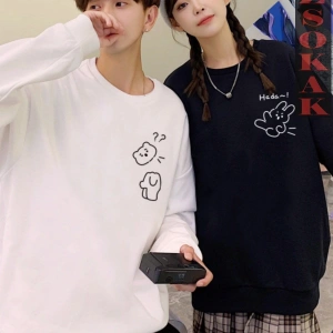 2 Li Harajuku Style Çift Sevgili Kombinleri Couple Clothing Yeni Sezon 2 Adet