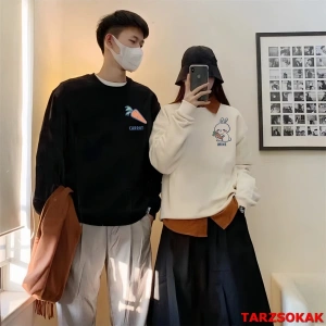 2 Li Harajuku Style Çift Sevgili Kombinleri Couple Clothing Yeni Sezon 2 Adet