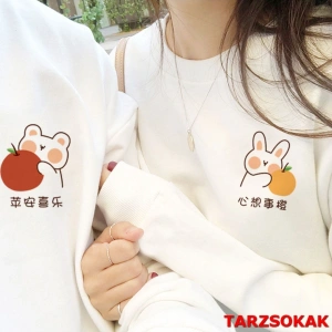 2 Li Harajuku Style Çift Sevgili Kombinleri Couple Clothing Yeni Sezon 2 Adet