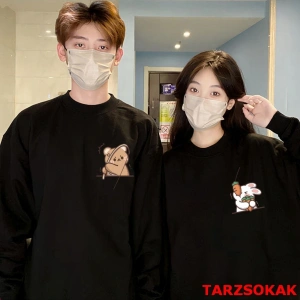 2 Li Harajuku Style Çift Sevgili Kombinleri Couple Clothing Yeni Sezon 2 Adet
