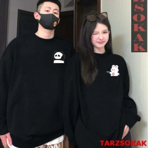 2 Li Harajuku Style Çift Sevgili Kombinleri Couple Clothing Yeni Sezon 2 Adet