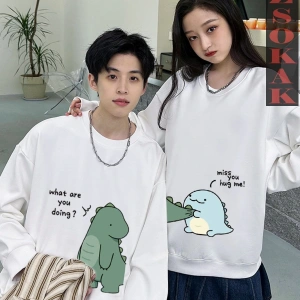 2 Li Harajuku Style Çift Sevgili Kombinleri Couple Clothing Yeni Sezon 2 Adet