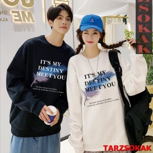 2 Li Harajuku Style Çift Sevgili Kombinleri Couple Clothing Yeni Sezon 2 Adet