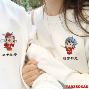 2 Li Harajuku Style Çift Sevgili Kombinleri Couple Clothing Yeni Sezon 2 Adet