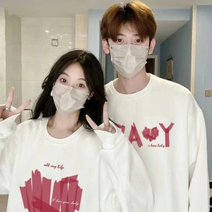 2 Li Harajuku Style Çift Sevgili Kombinleri Couple Clothing Yeni Sezon 2 Adet