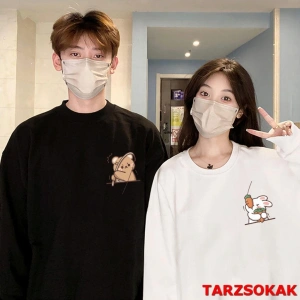 2 Li Harajuku Style Çift Sevgili Kombinleri Couple Clothing Yeni Sezon 2 Adet